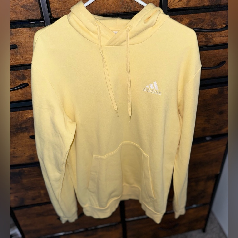 Adidas Men's Light Yellow Hoodie